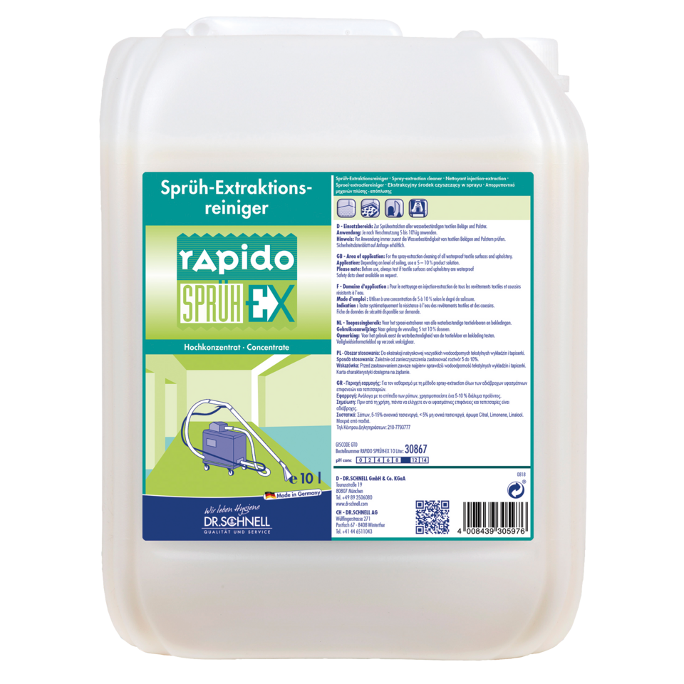 Dr. Schnell Rapido Sprüh- Ex Sprühextraktionsreinigung 10l (30867)