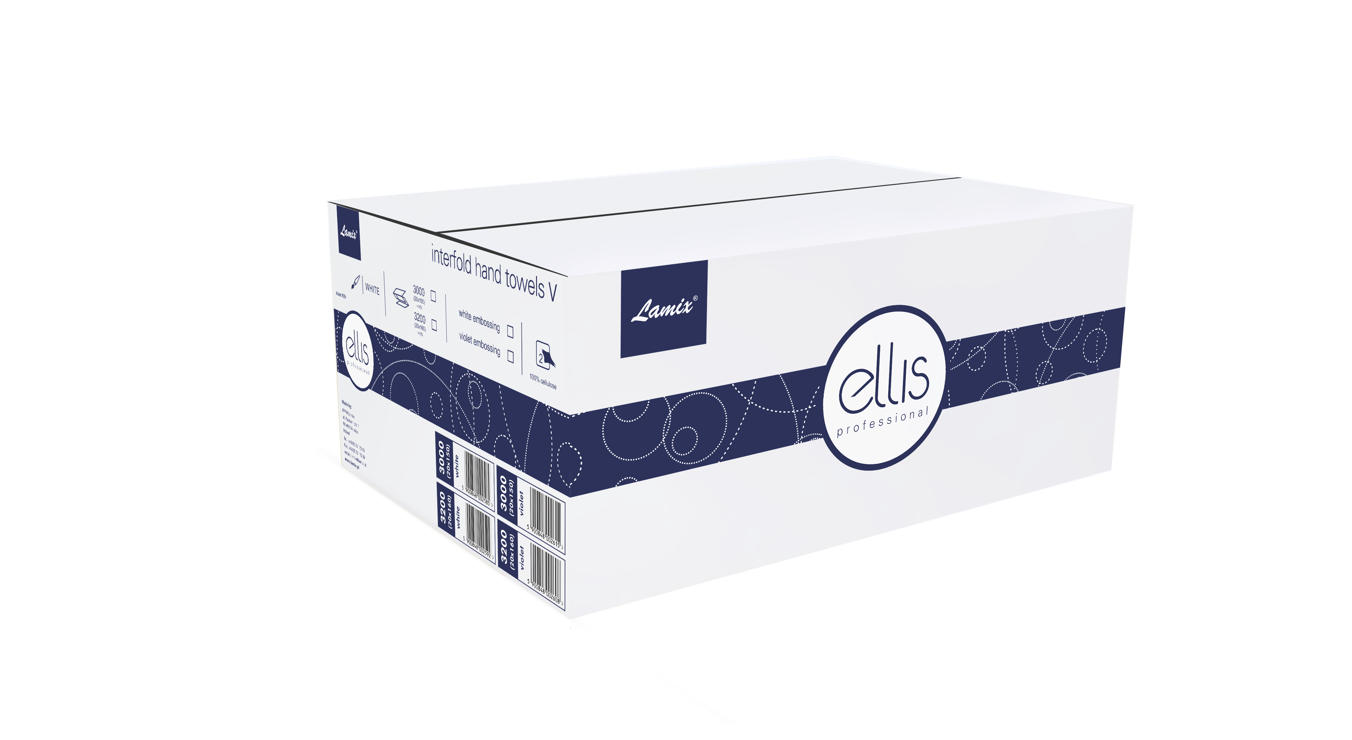 Lamix® Handtuchpapier Ellis hochweiß 2-lg. ZZ-Falz