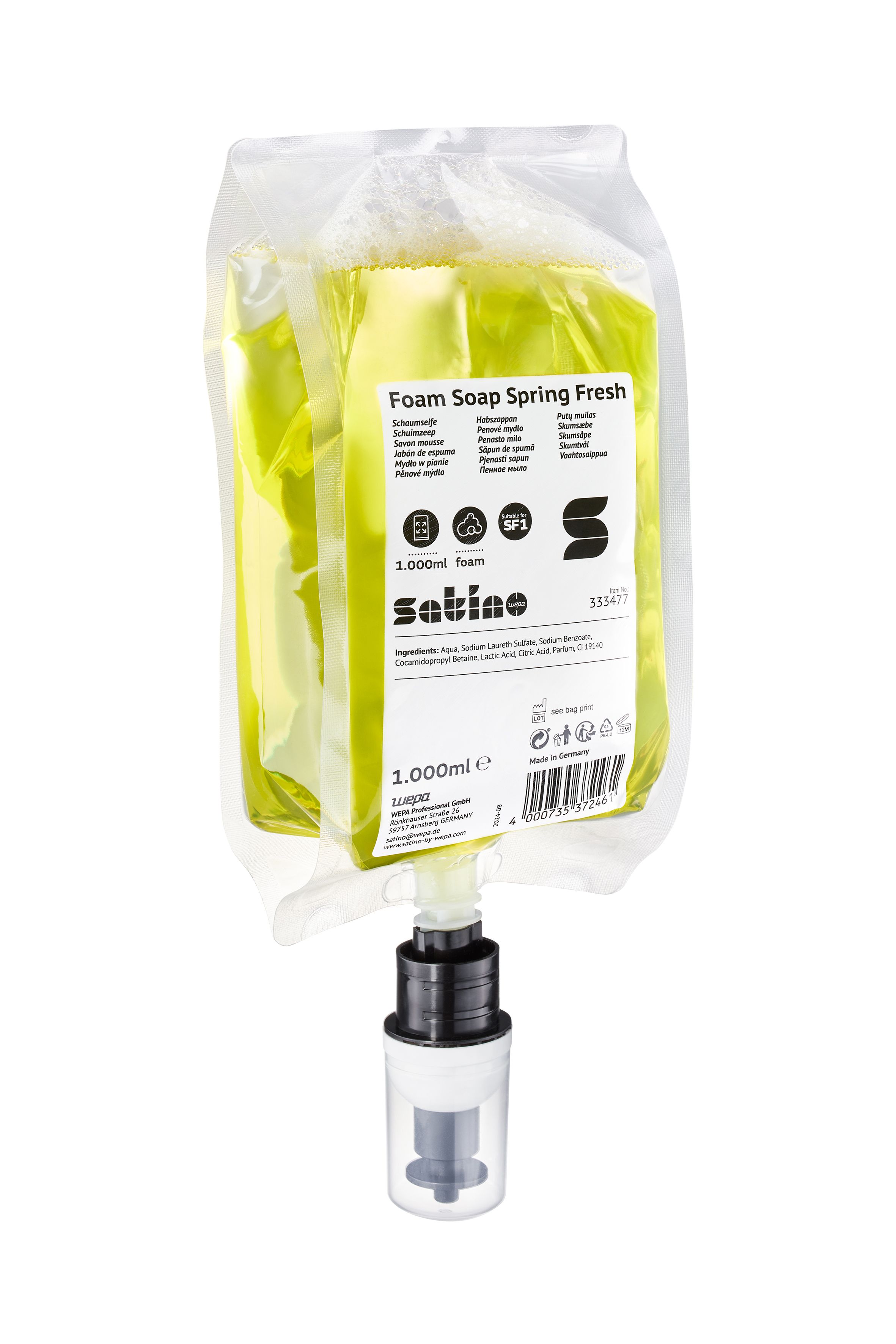 Satino, Foam Soap Spring Fresh 1L Art.3333477