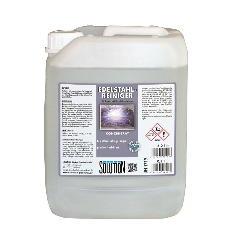 Solution, Edelstahlreiniger 5L  Art.0203 Grund- und Unterhaltsreiniger